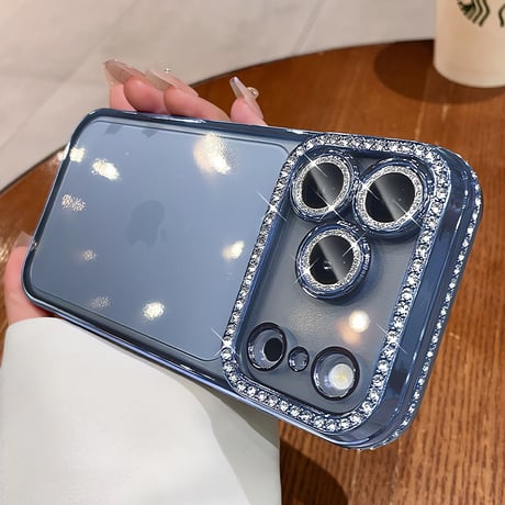 【iPhone18Pro対応】ジュエリーデコ iPhone17/16Pro/14/15proケース  キラキラ オシャレ綺麗アイフォン13/12proカバー  カメラレンズフィルム付き [M1537]