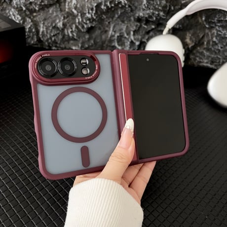 iPhone Duo フルカバーケース 4点セット Magsafe対応 米軍MIL規格 耐衝撃 ヒンジ保護 強化ガラスフィルム付き 高品質[M6761]