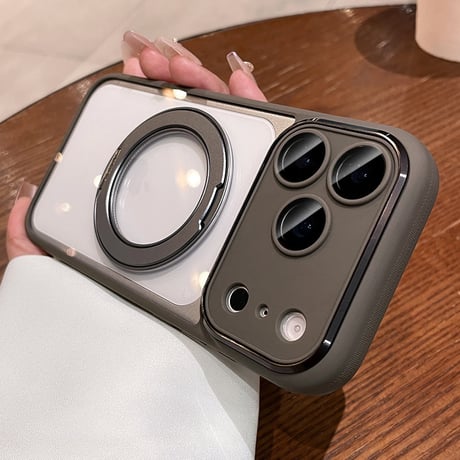 iPhone18Pro/18ProMaxケース 高品質多機能 MagSafeリングスタンド iPhone17pro/16promax/15/14カバー 滑り止め加工 黄ばまない[M6699]