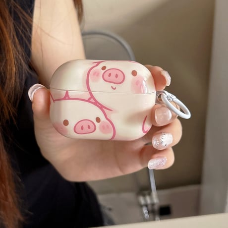 ブタちゃん Airpods Pro3ケース 可愛すぎる Airpods 4/3カバー  AirpodsPro2/1  プレゼントにおすすめ [M6660]