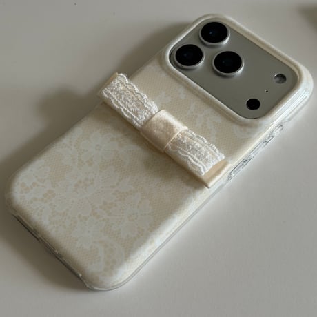 レースリボン iPhone17Pro/17ケース 甘め iPhone16Pro/15ProMaxケース おしゃれ かわいい[M6653]