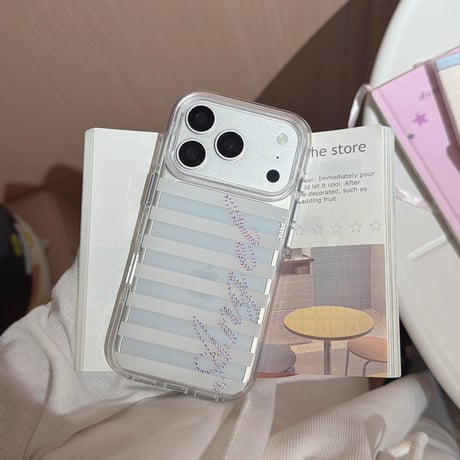 ダイヤAngel iPhone17Pro/17ケース 縞模様 iPhone16Pro/15Pro/14ケース シンプル シック 丈夫[M6575]