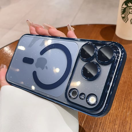 キラキラ MagSafe iPhone18Pro/17ケース 星の空 輝く iPhone16Pro/15/14カバー ラメ入り オシャレ 美しい[M3814]