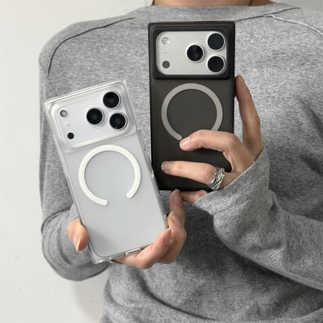 スクエア MagSafe対応 iPhone18Pro/17promaxケース マット仕上げ 指紋防止 iPhone17/16/15proケース  カッコイイ 高級感 [M6651]
