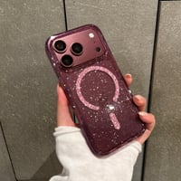 キラキラ iPhone18Pro/18ProMaxケース  MagSafe対応 iPhone17/16Pro/15カバー 光るラメ 黄ばまない 軽量 [M5673]
