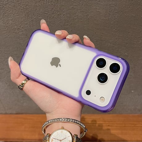 iPhone18Pro/18ProMaxケース 軽量薄型 iPhone17/ iPhone16Pro/15ProMax/14カバー  シンプル風 カラーフレーム [M6641]