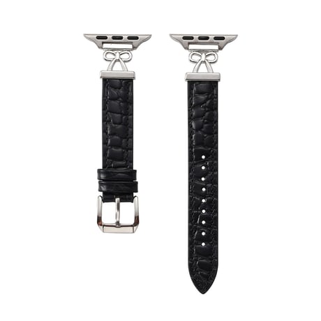 リボンとレザー  AppleWatchバンド 高級感高品質 AppleWatchベルト Series 11/10/9/8 SE3/2  Ultra3/2/1 エレガント [M6694]