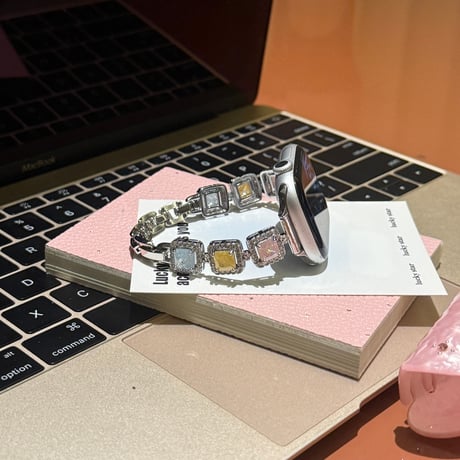 宝石 AppleWatchバンド ダイヤ メタル AppleWatchベルト Series 11/10/9/8 SE3/2  Ultra3/2/1 高級感高品質 上品[M6561]