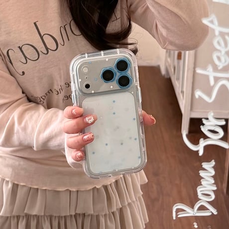 花カメラプロテクター iPhone18Pro/18ProMax 透明感 キラキララメ iPhone17/16/15Proカバー スター柄 可愛い [M6895]