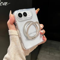 iPhone Duoケース MagSafe対応リングスタンド 高透明 クリアケース おしゃれ カラー 多機能 [M6759]
