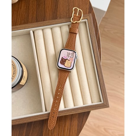 メタル熊ちゃん留め具  AppleWatchバンド レザー製 AppleWatchベルト Series 11/10/9/8 SE3/2  Ultra3/2/1 高級感高品質[M6637]