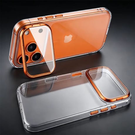 カメラカバー一体型スタンド iPhone18pro/18proMaxケース 全面保護 Magsafe対応 iPhone17Pro/16/15シリーズ 高透明高品質[M6739]
