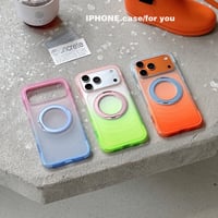真空エアバッグ構造耐衝撃 iPhone18ProMax/18Proケース 360°回転スタンド MagSafe対応 iPhone17ProMax 16Proグラデーション 指紋防止[M6729]
