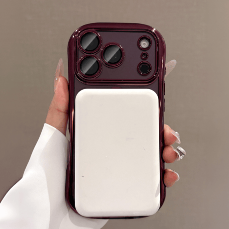 くびれデザイン iPhone18Proケース MagSafe対応リングスタンド iPhone17ProMax/16ケース メタリック カメラ保護 耐衝撃 [M6742]