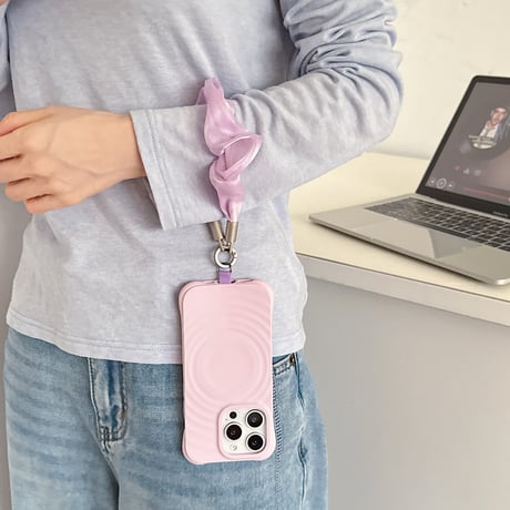 レース スマホストラップ 韓国風 バックチャーム キーホルダー iPhone、Xperia、AQUOS、Xiaomi、Galaxy 対応 丈夫 可愛い[M6630]