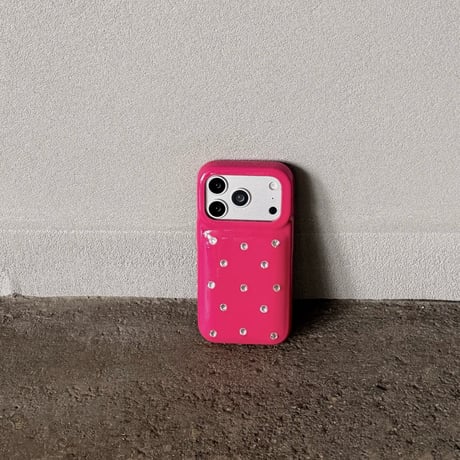 ダイヤデコレザー iPhone18Pro/17ケース 光沢感 iPhone16Promax/15proケース 甘めコーデ おしゃれ[M6672]