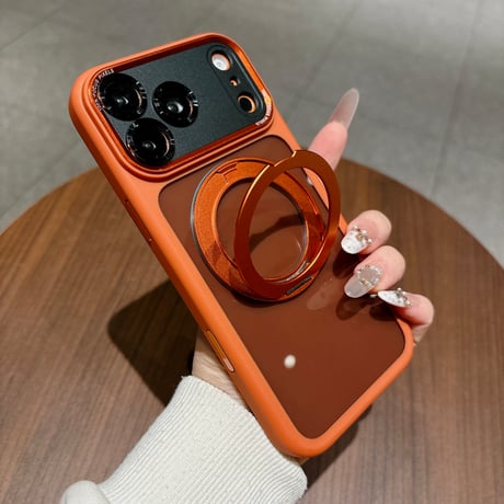 iPhone18Pro/18ProMaxケース プレミアム 360°回転式マグネットスタンド iPhone17/17Pro/17Promaxカバー 耐衝撃多機能[M6704]