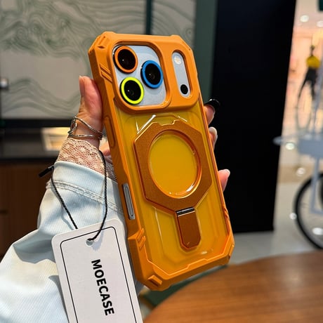 iPhone18ProMax/18Proケース 耐衝撃米軍MIL規格準拠  MagSafeリングスタンド 指紋防止 17Promax 17 カッコイイ[M6710]