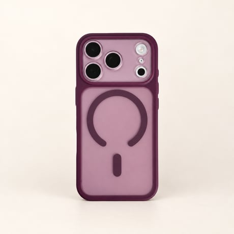 2in1着脱式レンズカバー付き iPhone18Pro/18ProMaxケース MagSafe対応 ソフトバンパー×ハード背面 半透明 プレミアムマット質感 [M6764]