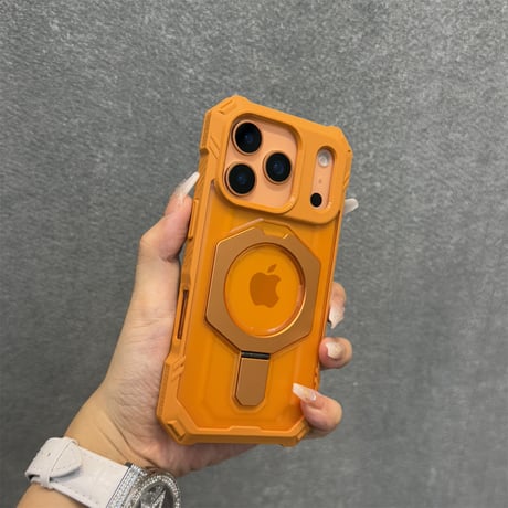 iPhone18ProMax/18Proケース 耐衝撃米軍MIL規格準拠  MagSafeリングスタンド 指紋防止 17Promax 17 カッコイイ[M6710]