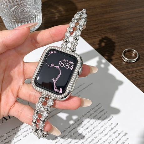 ダイヤデコ AppleWatchバンド 上品 メタル AppleWatchベルト Series 11/10/9/8 SE3/2  Ultra3/2/1 高級感高品質 上品[M6566]