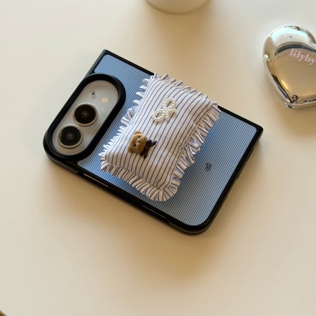iPhone Duo 専用ケース 水玉ドット チェック 星柄 ハート/枕グリップ付き 韓国っぽ 大人可愛い  耐久性ある[M6839]