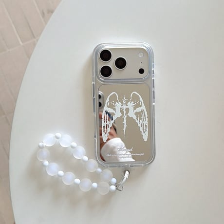 翼柄ミラー iPhone17pro/17ケース ストラップ iPhone16/15pro/17promaxケース 便利 女子力高い[M6559]