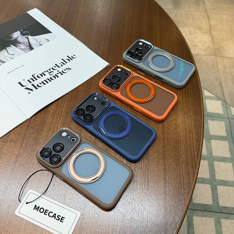 iPhone18Pro/18ProMaxケース プレミアム 360°回転式マグネットスタンド iPhone17/17Pro/17Promaxカバー 耐衝撃多機能[M6704]