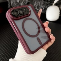 iPhone Duo専用 フルカバーケース 4点セット Magsafe対応 米軍MIL規格 耐衝撃 ヒンジ保護 強化ガラスフィルム付き 高品質[M6761]