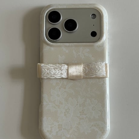 レースリボン iPhone17Pro/17ケース 甘め iPhone16Pro/15ProMaxケース おしゃれ かわいい[M6653]