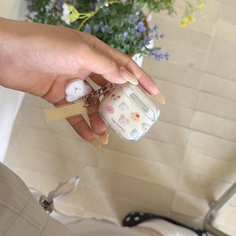 ワンちゃん Airpods Pro3ケース 韓国風 Airpods4/3カバー pro2/pro1 リング/キーホルダー かわいい[M6606]