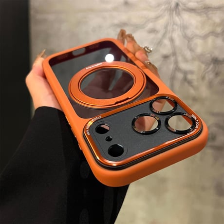 iPhone18Pro/18ProMaxケース プレミアム 360°回転式マグネットスタンド iPhone17/17Pro/17Promaxカバー 耐衝撃多機能[M6704]
