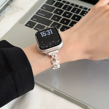 星 AppleWatchバンド シック AppleWatchベルト Series 11/10/9/8 SE3/2  Ultra3/2/1 上品 高級感たっぷり[M6605]