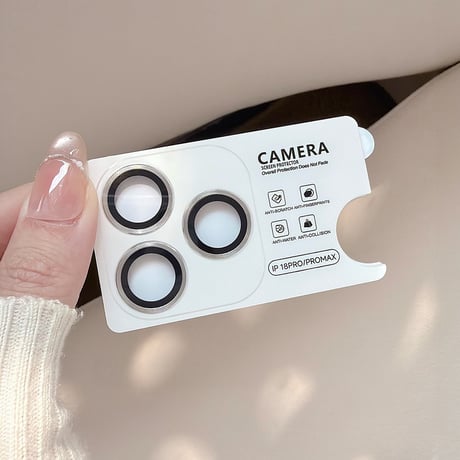 iPhone18Pro/18ProMax カメラレンズカバー レンズリング アルミ合金 独立型 カメラフィルム 高透過率 耐衝撃 傷防止 指紋防止 高級感[M6781]