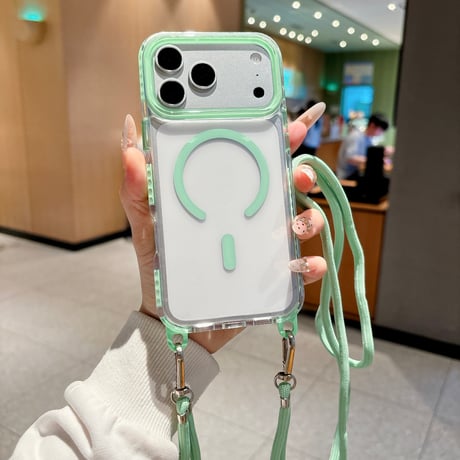 スマホショルダー iPhone18Pro/17ケース MagSafe対応 iPhone16Pro/15ケース クリアケース 耐衝撃 [M6758]