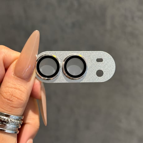 iPhone duo 専用 カメラレンズカバー ガラスフィルム 一体型 アルミ合金＋強化ガラス  傷防止 衝撃吸収 カメラ保護フィルム [M6833]