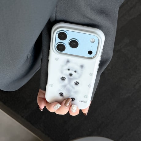 ねこ/わんこ 肉球デザイン iPhone18Pro/18ProMaxケース アニマル柄 iPhone17/16ProMax/15カバー ペアお揃い ギフトにおすすめ [M6881]