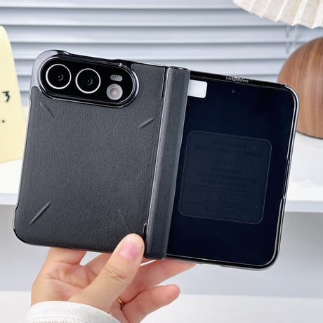 iPhone Duoケース 全面保護 カメラレンズ保護カバー付 MagSafe対応 高級レザー  ヒンジ保護  メッキフレーム  高級感たっぷり [M6889]