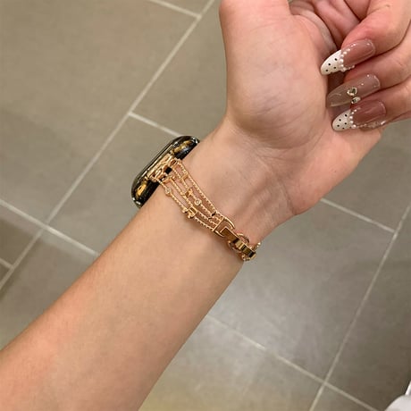 メタリック音符 AppleWatchバンド 上品 おしゃれ AppleWatchベルト Series 11/10/9/8 SE3/2  Ultra3/2/1 高級感高品質[M6638]