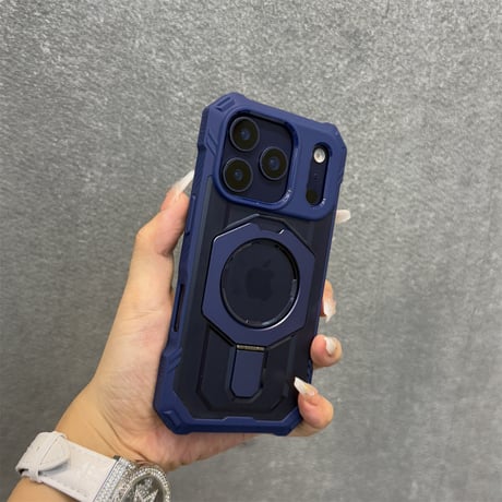iPhone18ProMax/18Proケース 耐衝撃米軍MIL規格準拠  MagSafeリングスタンド 指紋防止 17Promax 17 カッコイイ[M6710]