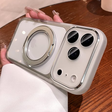 iPhone18Pro/18ProMaxケース 高品質多機能 MagSafeリングスタンド iPhone17pro/16promax/15/14カバー 滑り止め加工 黄ばまない[M6699]