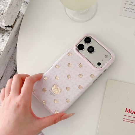リボンスタンド iPhone17Pro/17ケース 熊さん iPhone16Pro/15/14ケース 淡色系 ガーリーファッション[M6608]