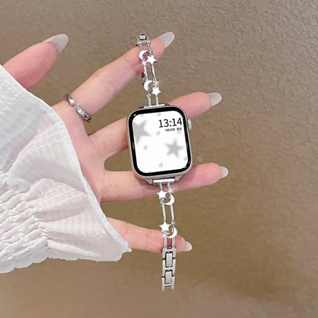 星と月 AppleWatchバンド 高級感たっぷり AppleWatchベルト Series 11/10/9/8 SE3/2  Ultra3/2/1 高品質 頑丈 人気品[M6649]