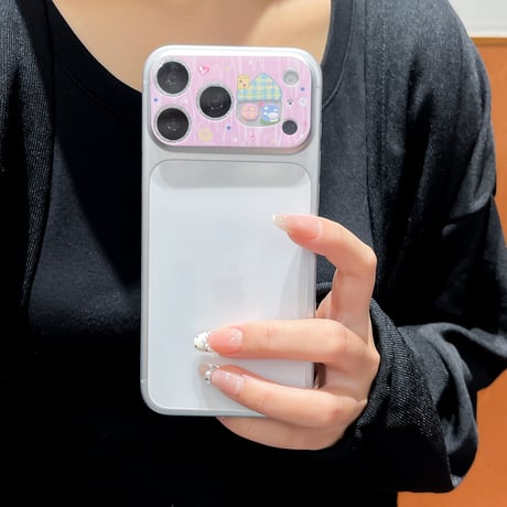 可愛い動物柄 カメラカバー  iPhone18Pro/18promax iPhone17pro/17ProMax ガラスレンズフィルム  傷から保護  [M6622]