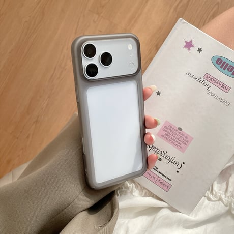 カラフルフレーム iPhone18pro/18proMaxケース マットクリア  iPhone17Pro/16/15シリーズ くすみカラー 着脱簡単[M6874]