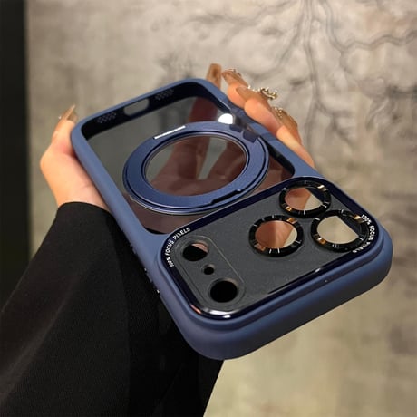 iPhone18Pro/18ProMaxケース プレミアム 360°回転式マグネットスタンド iPhone17/17Pro/17Promaxカバー 耐衝撃多機能[M6704]