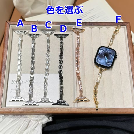 竹デザイン Apple watchバンド おしゃれ 細いアップルウォッチベルト Ultra3 series11 10 98 7 6 SE3 SE2  高級感 耐久性ある[M6619]