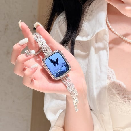高級感ジュエリー AppleWatchバンド エレガント AppleWatchベルト Series 11/10/9/8 SE3/2  Ultra3/2/1 高品質  美しい[M6577]