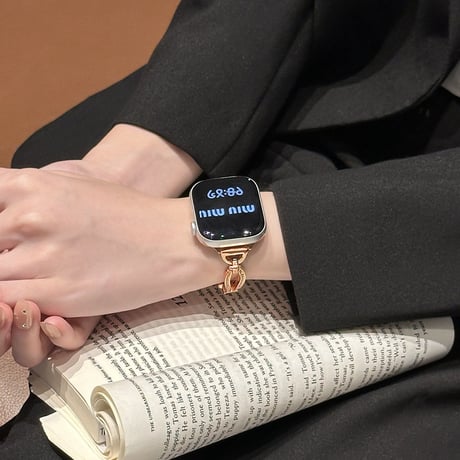 エレガント AppleWatchバンド ダイヤデコ AppleWatchベルト Series 11/10/9/8 SE3/2  Ultra3/2/1 メタリック 高級感たっぷり[M6595]