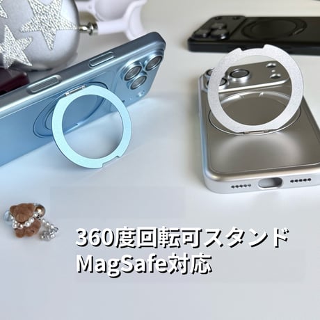 メタリック iPhone18Pro/17ProMaxケース MagSafe対応 3in1の多機能リングスタンド iPhone16Pro/15/14ケース マット加工[M6703]